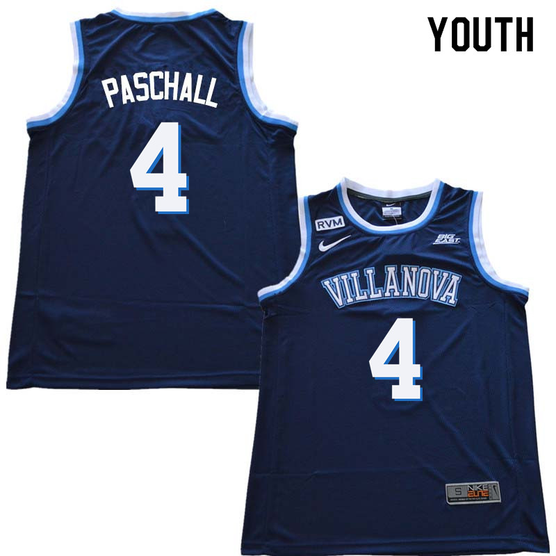 2018 Youth #4 Eric Paschall Willanova Wildcats College Basketball Jerseys Sale-Navy - Click Image to Close